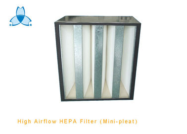Mua V Cell Mini Pleat Air Filter For High Air Flow Air Handling Unit , 99.97% down 0.3 um online manufacture