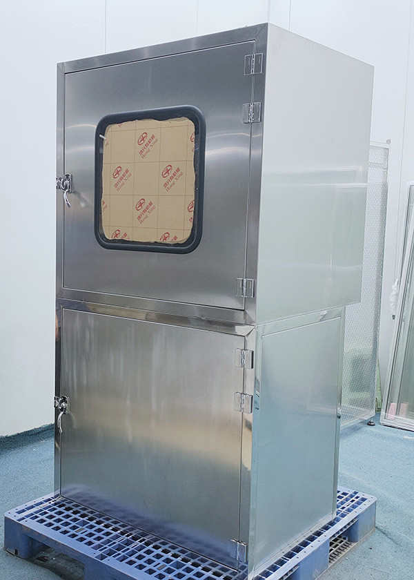 Hộp thông qua vòi hoa sen không khí SS304 cho phòng sạch với khóa liên động cơ học 0
